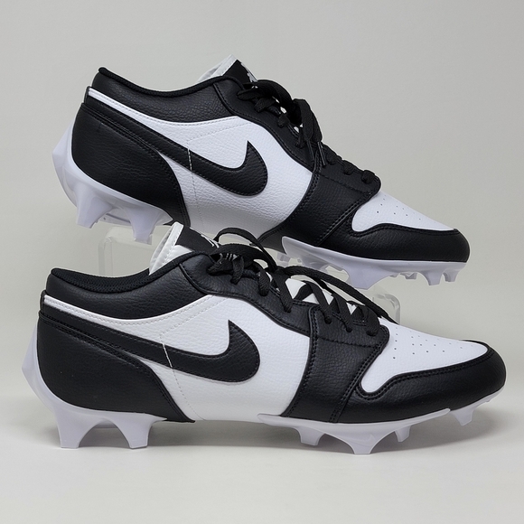 Nike Air Jordan 1 Low TD Panda Black White Football Cleats FJ6245-100 MenS SZ 14 - Picture 2 of 11